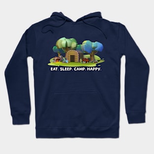 Eat sleep camp happy Hoodie